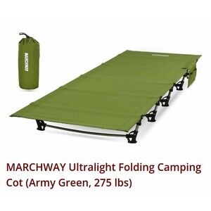 Ultralight Camping Cot Folding Portable Compact Hiking Travel Bed Green